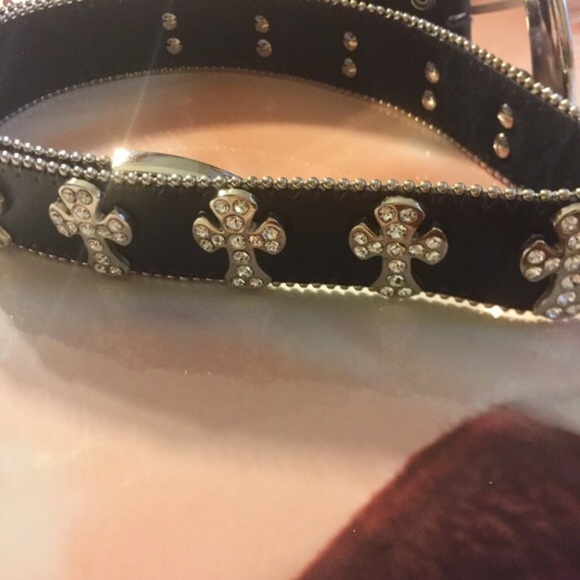 Y2K Rhinestone/Jeweled Cross emblem Belt main image 4